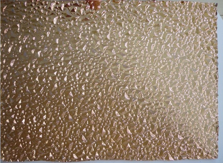 Vidro transparente com padrão 220-2800 mm usado para decoração de janelas