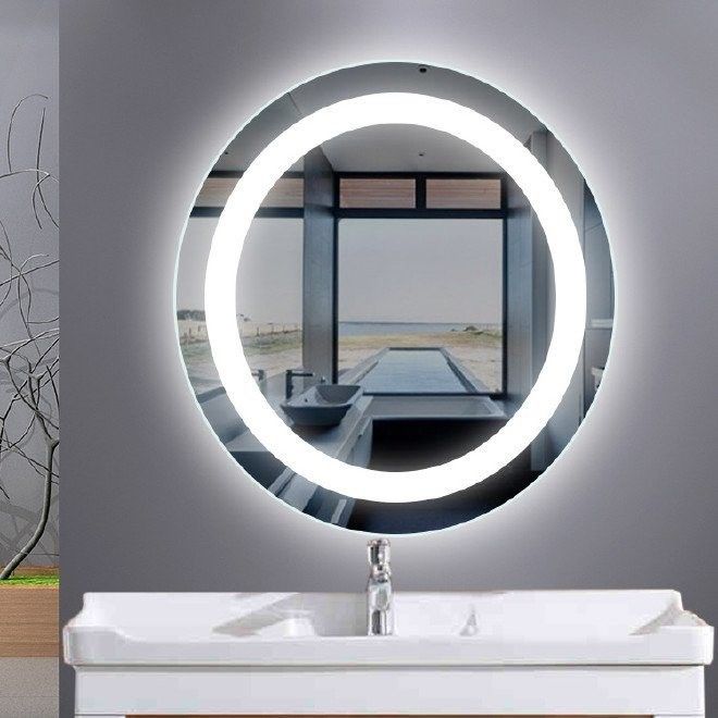 Espelho Vidro Decorativo Segurança do Banheiro Flutuação Limpa Ao Rodear Espelho Ntique
