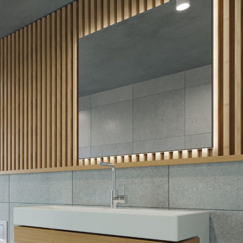 Vidro Espelho Decorativo Anti-Fogo Anti-vapor 800 mm-2800 mm Alta Refletividade Para Parede do Banheiro