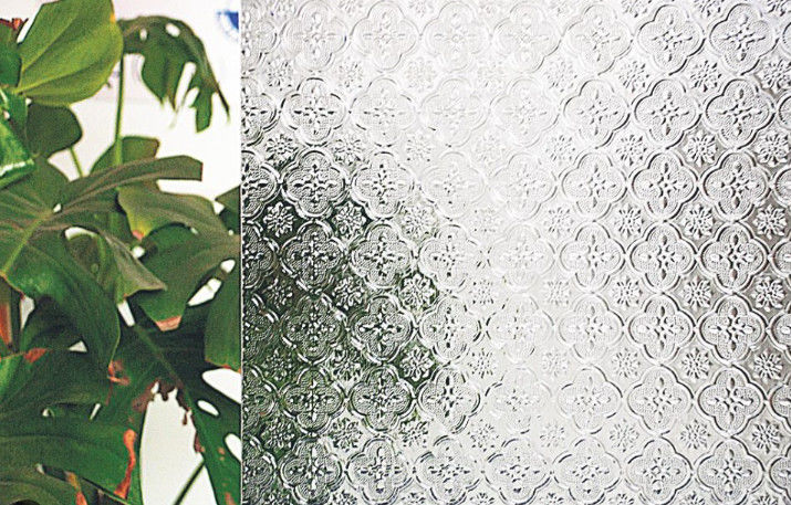 Boa estabilidade química Vidro com padrão plano usado para decoração e divisória de interiores