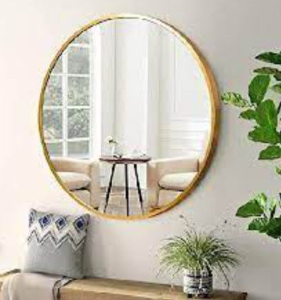 Decoração de parede tamanho personalizado espelho vidro usado em interiores / banheiros