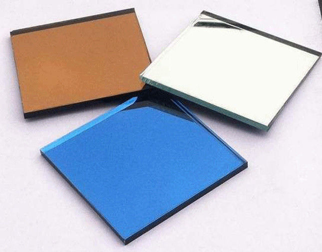 Vidro flutuante refletor colorido com azul escuro, verde escuro, verde francês, verde claro