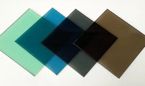 Vidro flutuante colorido rectangular personalizado para construção