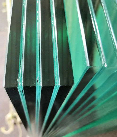 Gráfico 6.38mm~40.28mm PVB Vidro laminado temperado Dimensão personalizada Espessura