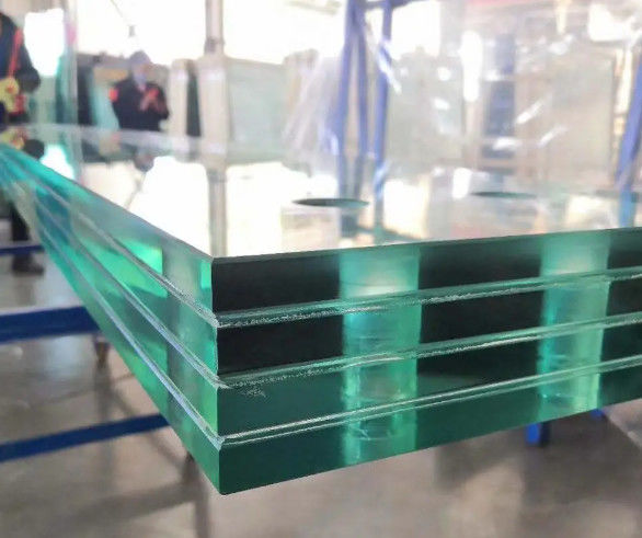 Gráfico 6.38mm~40.28mm PVB Vidro laminado temperado Dimensão personalizada Espessura