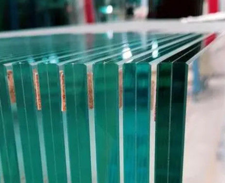 6.38/8.38/10.38/12.38 mm Borda polida vidro laminado de segurança transparente ou colorido